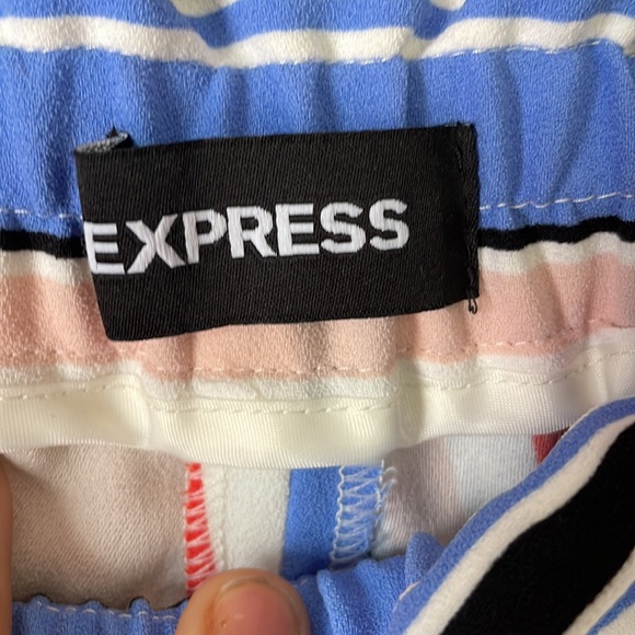 Express Red, White, and Blue Striped Lightweight Pants / Size Medium - Picture 4 of 7